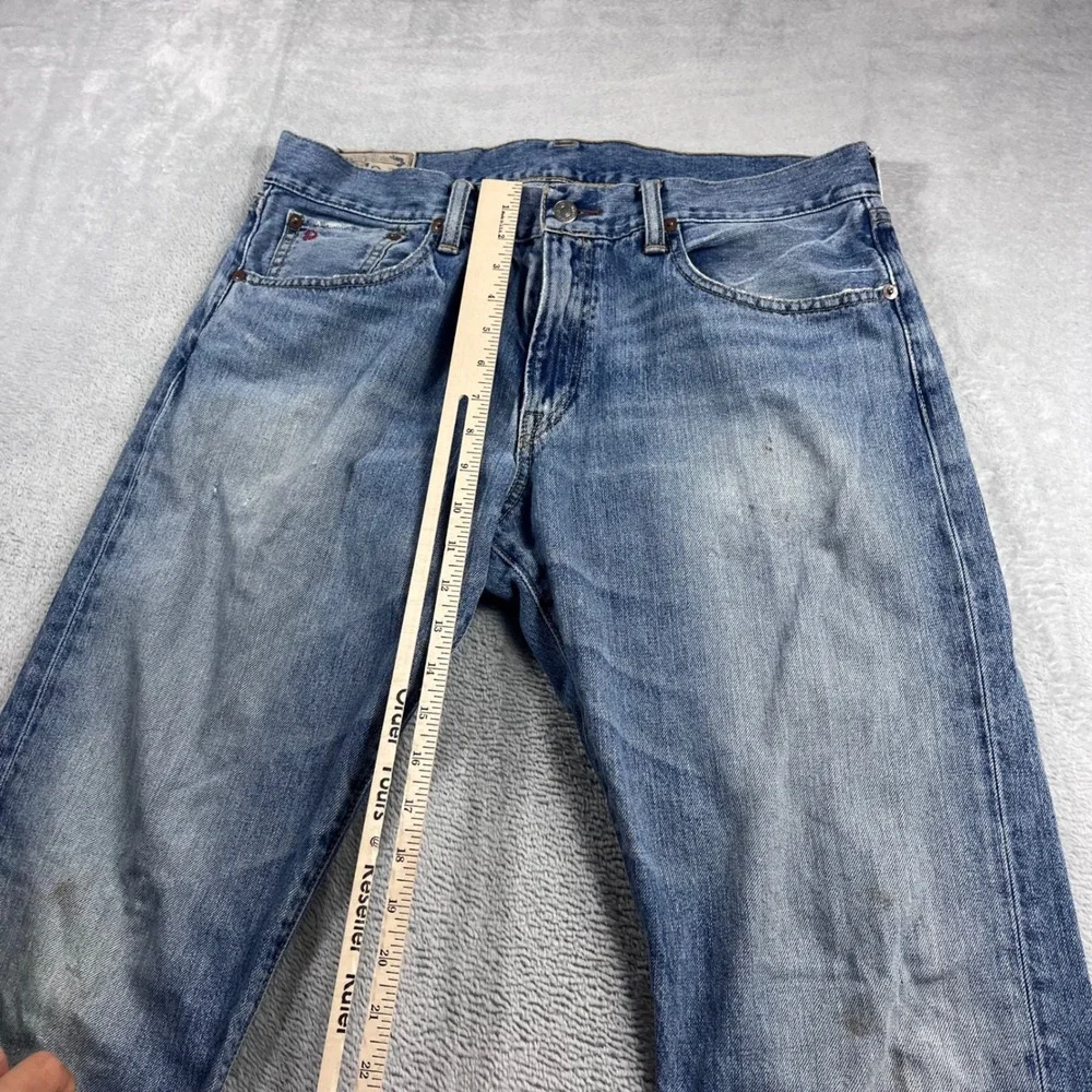 Polo Ralph Lauren Hampton Straight Jeans Mens 32x32 Light Wash Blue Denim RL